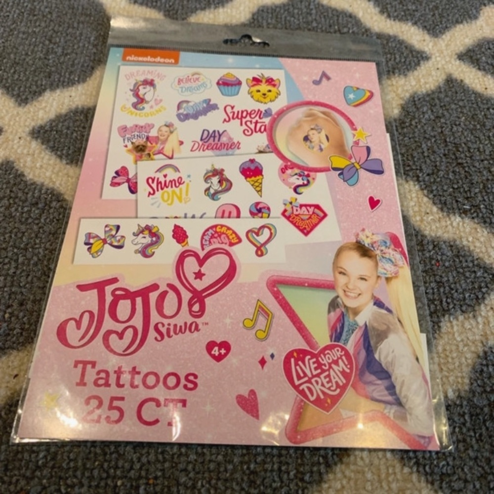 Jojo Siwa temporary tattoos